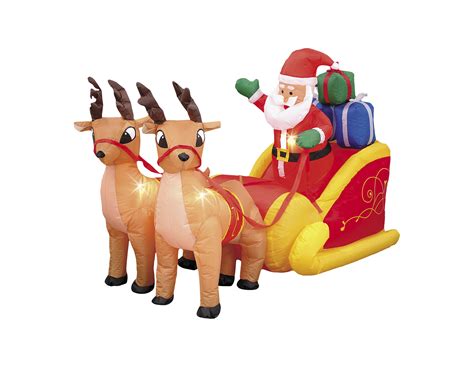 LB International Inflatable Santa and Sleigh Christmas Decoration | eBay