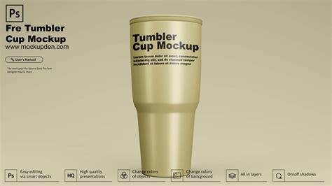 Free Tumbler Cup Mockup PSD Template | Mockup Den