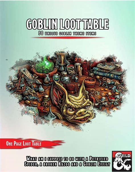 Goblin Loot (One Page Loot Table) - Dungeon Masters Guild | Dungeon Masters Guild