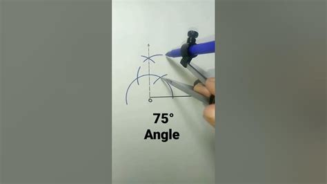 75 degree angle using compass | 75° Angle - YouTube