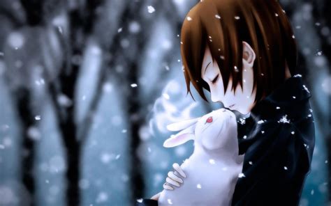 Anime Boy In Snow