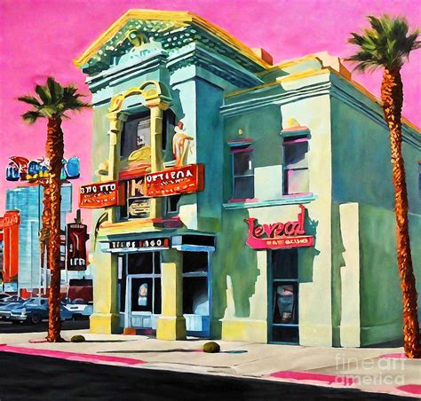 Architecture Usa Nevada Las Vegas Building Painting by Eldre Delvie ...