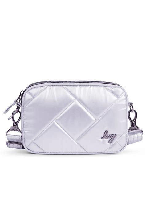 Lug Quilted RFID Convertible Crossbody Coupe SE Metallic Silver | Jender