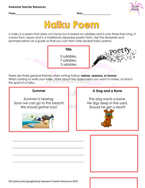 Rules For A Haiku Poem