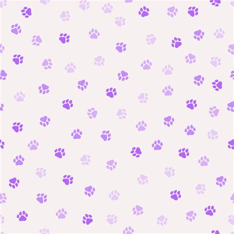 Premium Vector | Seamless pattern with purple dog paws. cute and ...