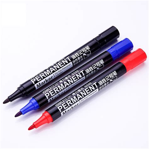 10 Pcs Permanent Waterproof Marker Pen CD Paint Black Marker Graffiti ...