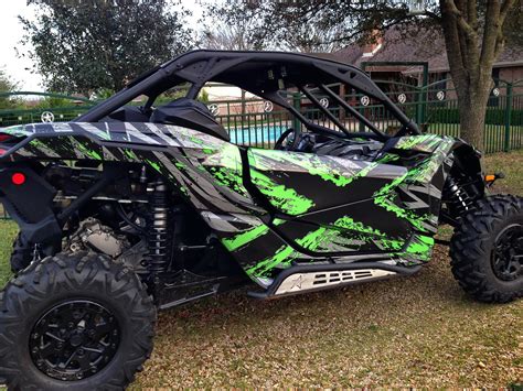 Can-Am-Maverick-X3-CreatorX-Graphics-TribalX-Custom-Green-Silver-05 | CREATORX Graphics - The ...