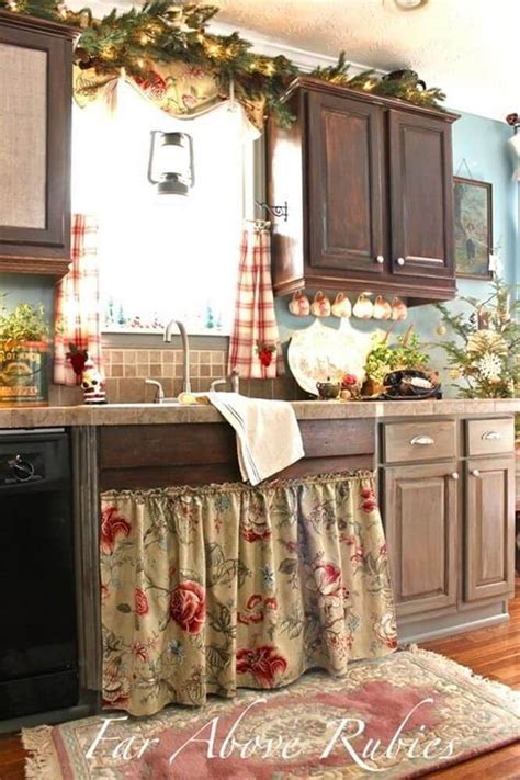 Adding A Touch Of Elegance With Kitchen Cabinet Curtains - Kitchen Cabinets