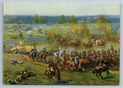 NAPOLEONIC WAR 1812 in Russia Battle BORODINO Cavalry USSR Vintage Postcard | Topics - Militaria ...