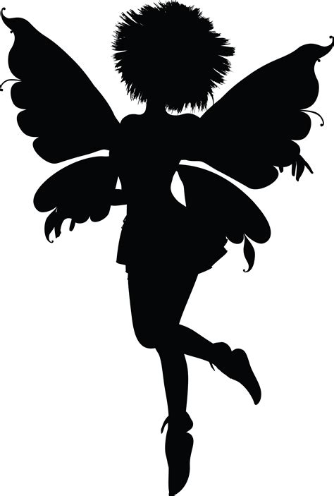 Fairies clipart black and white, Fairies black and white Transparent ...