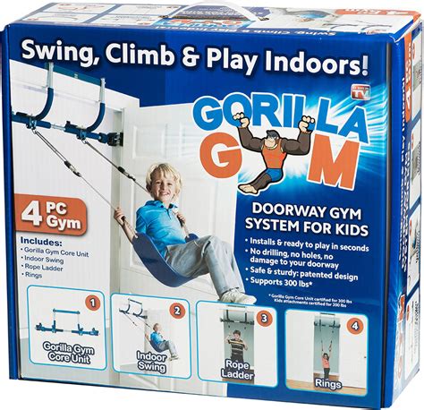 Gorilla Gym Doorway Gym System 4 pc Kids Package - toys et cetera