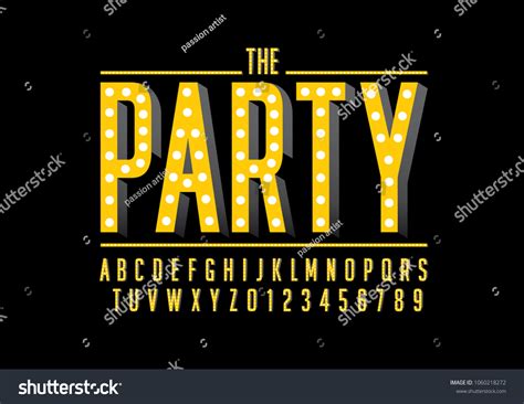 Vector Modern Party Font Alphabet Stock Vector (Royalty Free) 1060218272 | Shutterstock