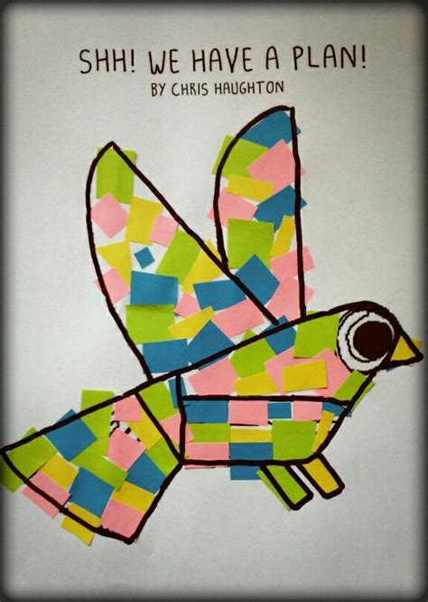 Craft based on Chris Haughton's 'Shh! We have a plan!' | Book crafts, Chris haughton, Bird crafts