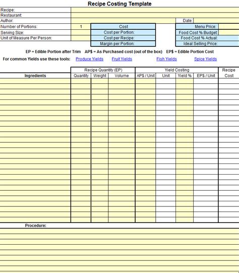 How To Calculate Food Cost For A Recipe Pdf - Howto BLOG