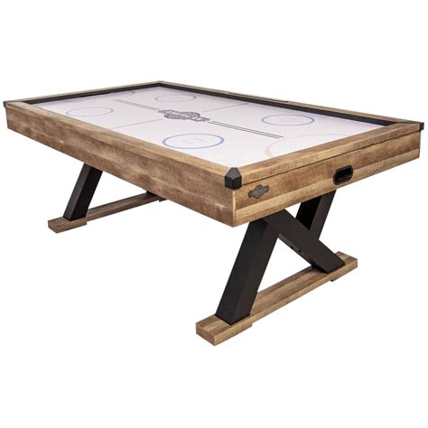 American Legend AL1010W Kirkwood 84" Rustic Wood Air Hockey Table with Accessories