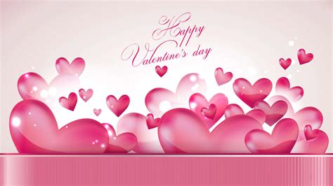 Download Pink Gradient Hearts Greeting Valentine Background | Wallpapers.com