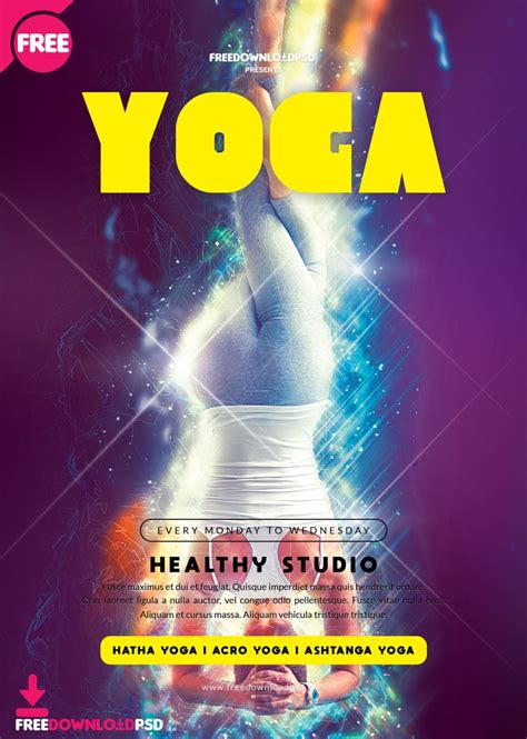 Free Yoga Flyer Template PSD - Free PSD templates