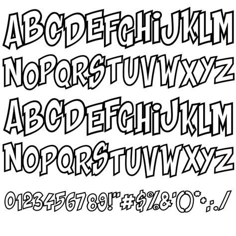 Shaka Pow Upright Hollow Font (With images) | Lettering fonts ...