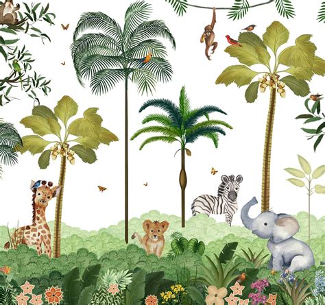 Jungle Jamboree: Cute Kids Room Wallpaper | Life n Colors