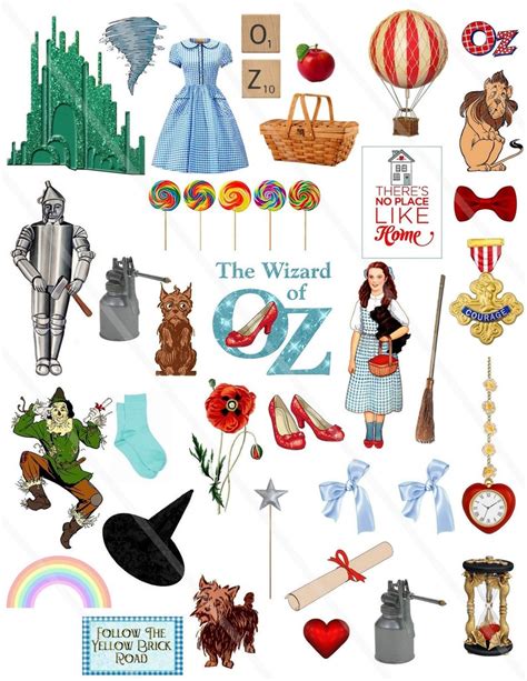 Wizard of Oz Clipart Dorothy Clip Art Digital Collage Sheet | Etsy