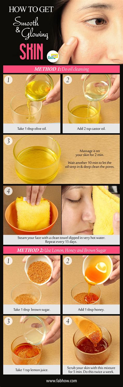 how to get smooth, clear and glowing skin in 10 minutes | Skin treatments, Anti aging skin ...