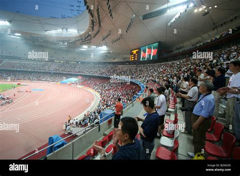 Inside the Beijing National Stadium also known as the Bird's Nest Stock ...