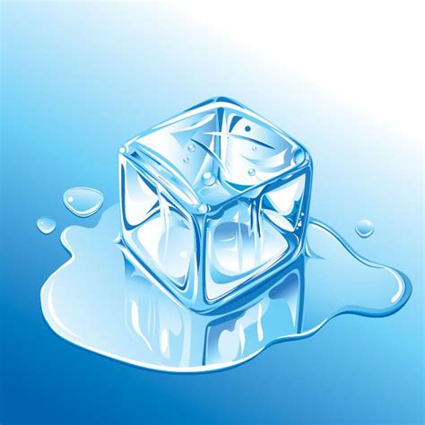 Melting Ice Cube Vector (Free) | Free Vector Archive | Illustration ...