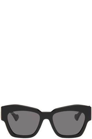 Gucci: Black Cat-Eye Sunglasses | SSENSE