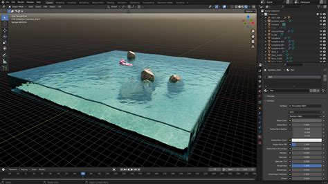 Realistic Water Shader with Caustics in Blender 3.4 on Behance