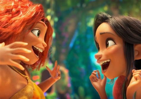 Download Ecstatic Eep And Dawn The Croods Wallpaper | Wallpapers.com