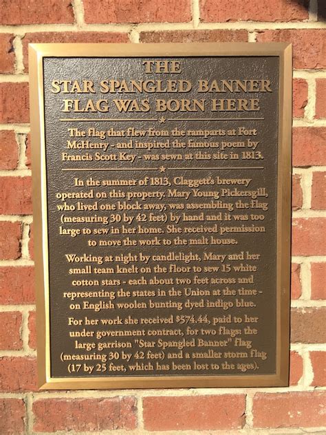 Read the Plaque - Birthplace of the "Star Spangled Banner"
