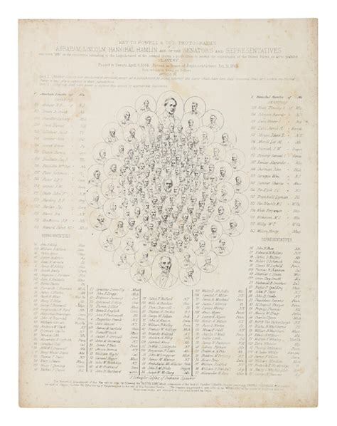 [Thirteenth Amendment]. A composite photograph of Lincoln and the signers of the 13th Amendment ...