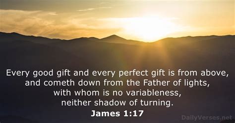 James 1:17 - Bible verse (KJV) - DailyVerses.net