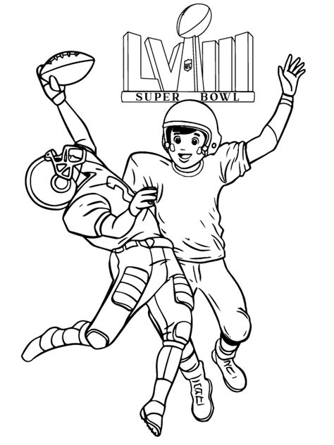 Football Players of Super Bowl - Coloring Pages