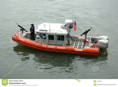 Coast Guard Patrol Boat. A small, two engined Coast Guard Patrol boat # ...