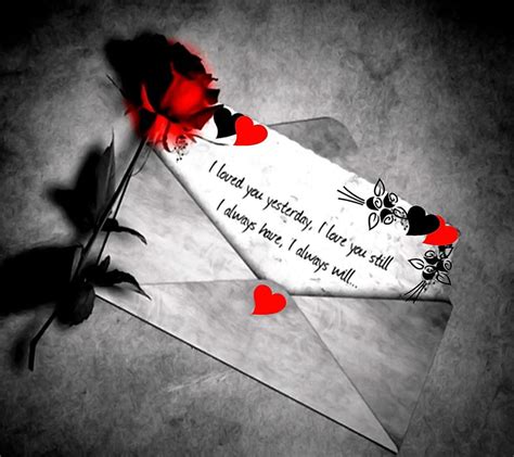 Love Letter, red, rose, love, red and black hearts, writing, letter, HD wallpaper | Peakpx