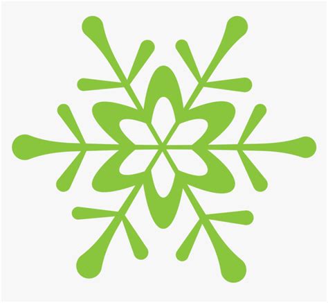 Green Snowflake Clipart - Transparent Background Snowflake Clipart, HD ...