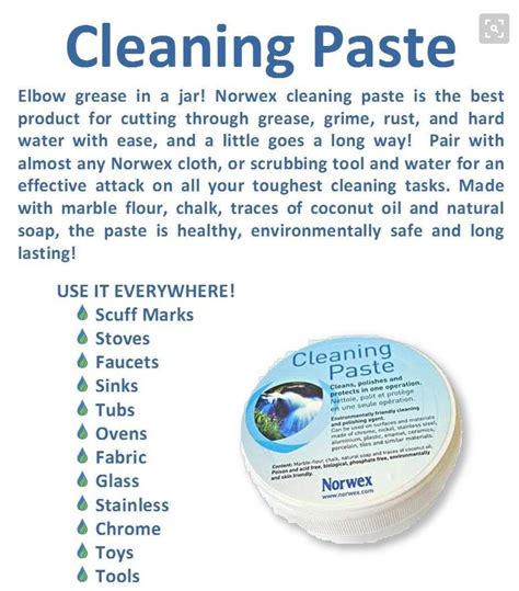 NORWEX Cleaning paste! Clean: Scuff Marks Stoves Faucets Sinks Tubs ...