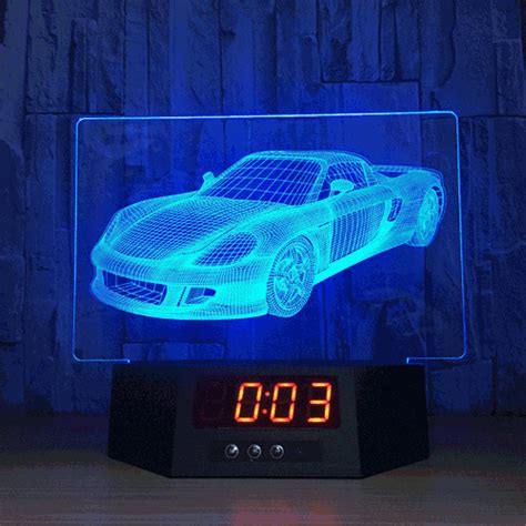 Sports Car Shape 3D Touch Switch Control LED Night Light