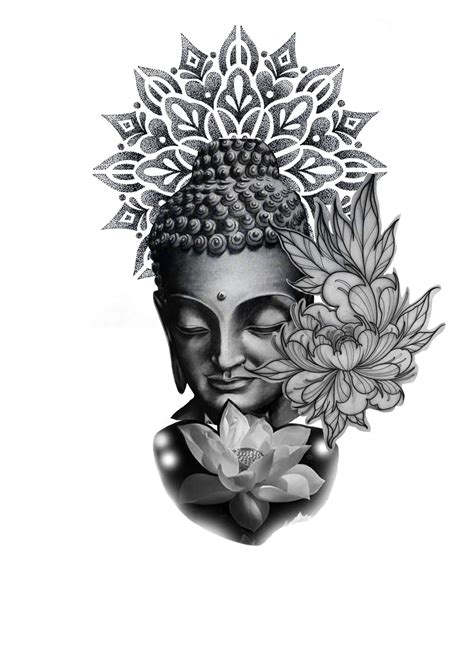 Lotus Buddha Tattoo Drawing