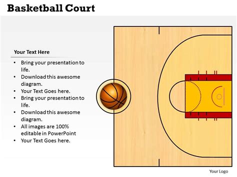 Basketball Court Powerpoint Template Slide | PowerPoint Presentation ...