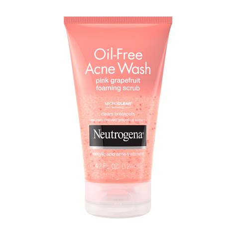 Neutrogena Oil-Free Acne Wash Pink Grapefruit Facial Scrub, 4.2 fl. oz - Walmart.com - Walmart.com