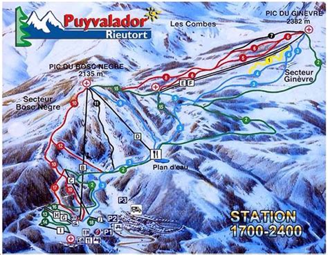 Puyvalador Trail map - Freeride