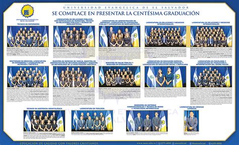 CENTÉSIMA GRADUACIÓN - Universidad Evangélica de El Salvador