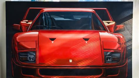 Automotive artist’s painting of Ferrari F40 bought by Karan Gautam ...