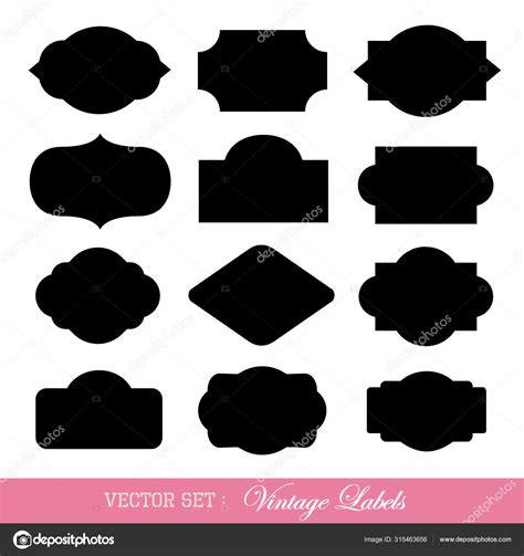 Set Vintage Silhouette Frames Vector Illustration Stock Vector Image by ...