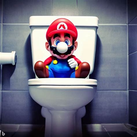 Mario on the toilet : r/Mario_AI_Art