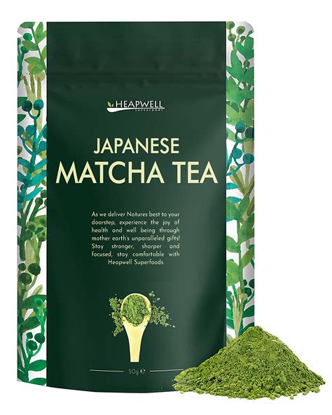 Heapwell Superfoods Japanese Matcha Green Tea Powder, 50g (50 Serving ...