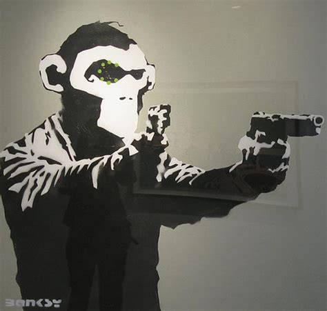 Banksy Graffiti Art Monkey || Graffiti Tutorial