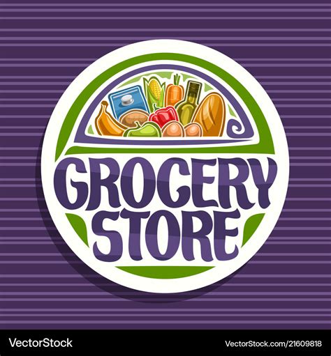 Logo for grocery store Royalty Free Vector Image